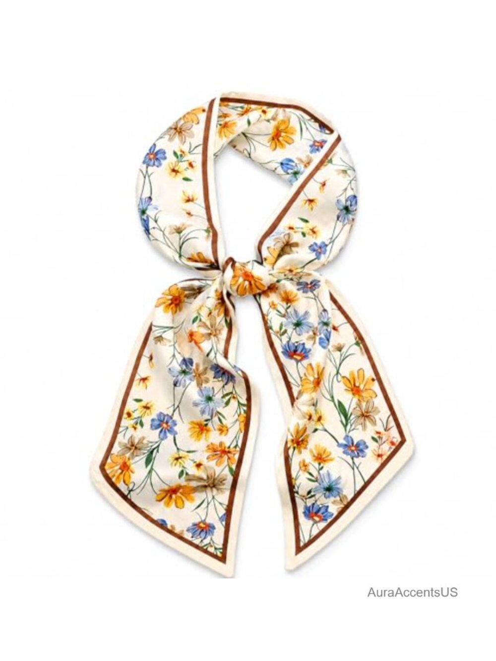 Women's Long Satin Scarf Head Scarf Purse Accessory